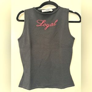 “Loyal” embroidered sweater by Tank Air. Small.